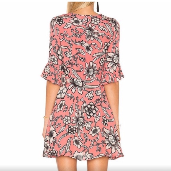 SOLD For Love & Lemons Ayla Laced Up Dress in Pink Floral - Picture 8 of 14